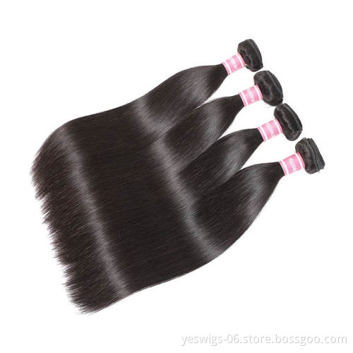 Full Cuticle Aligned Silky Straight 4 Bundles Brazilian Hair Bundles 100% Virgin Human Hair Extensions